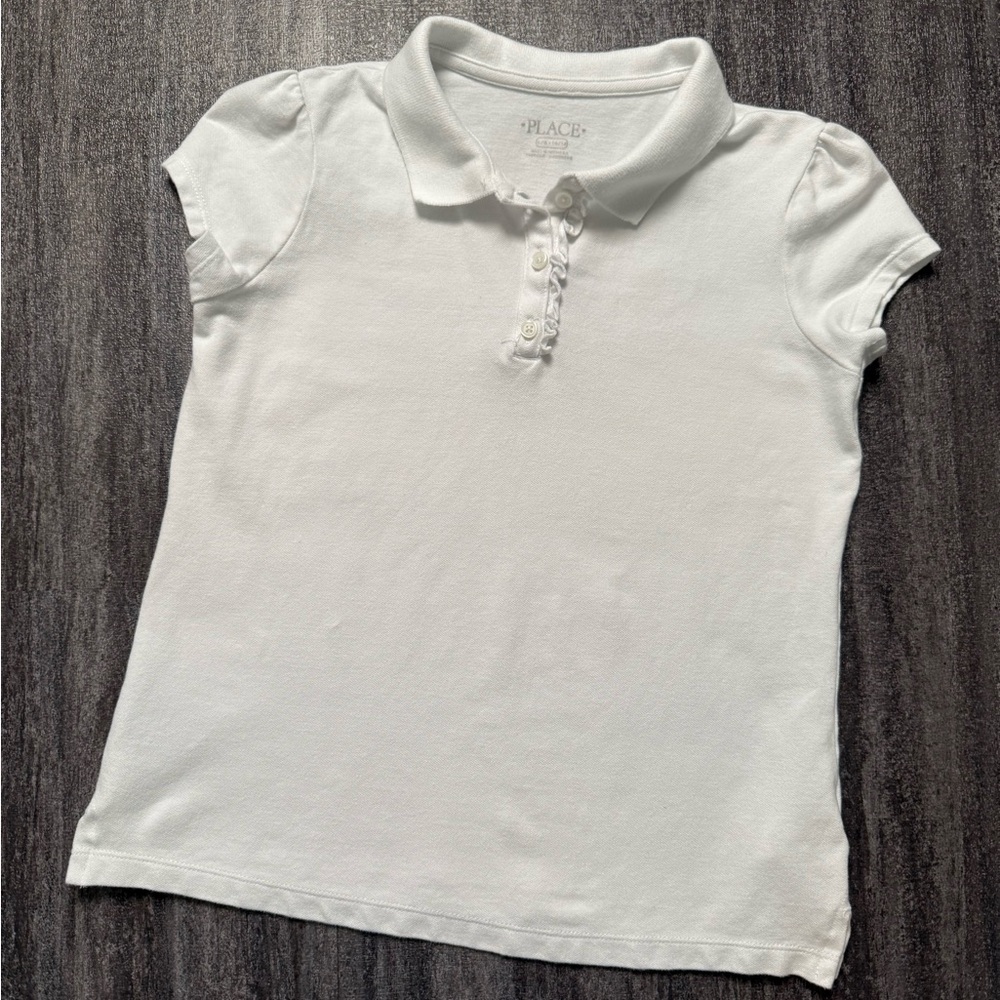 2 / $12 - Children’s Place short-sleeve white polo shirt